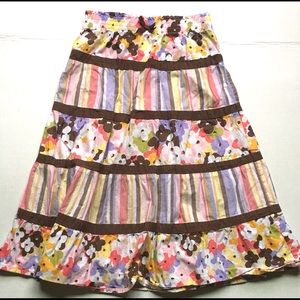 Stripes/Flowers Gymboree Skirt